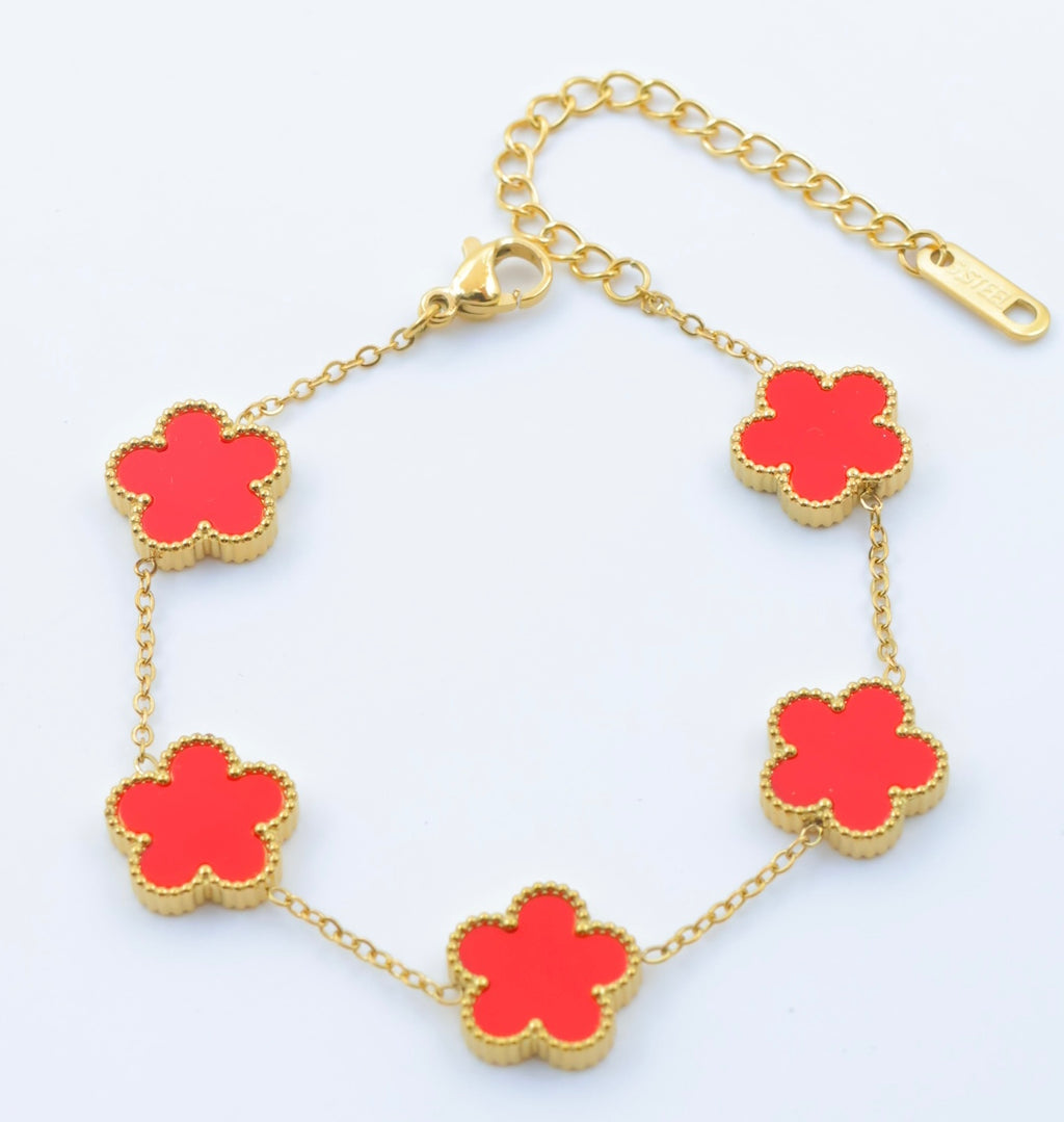 Bracelet Tréfles réversible au choix de couleur multiples