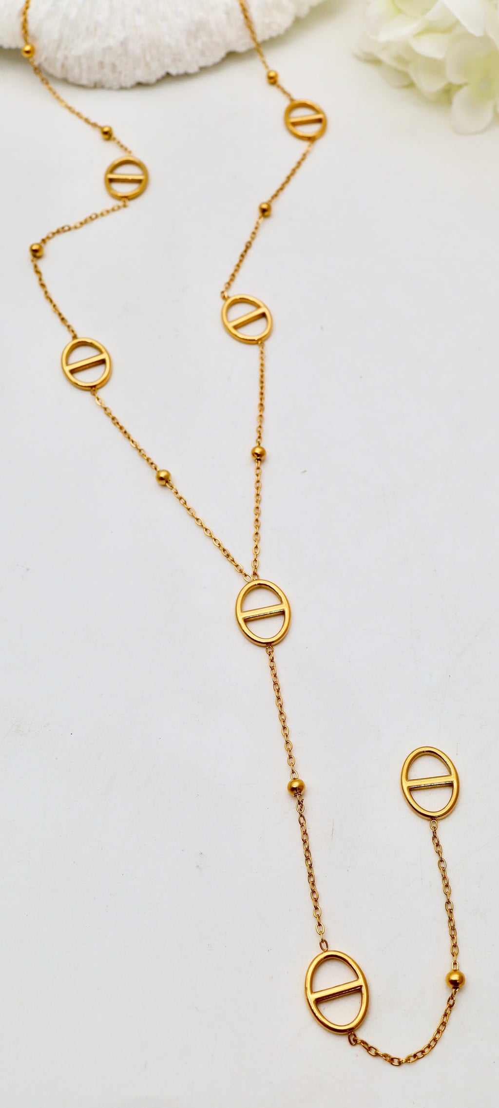 Sautoir cercle ajouré – Acier inoxydable