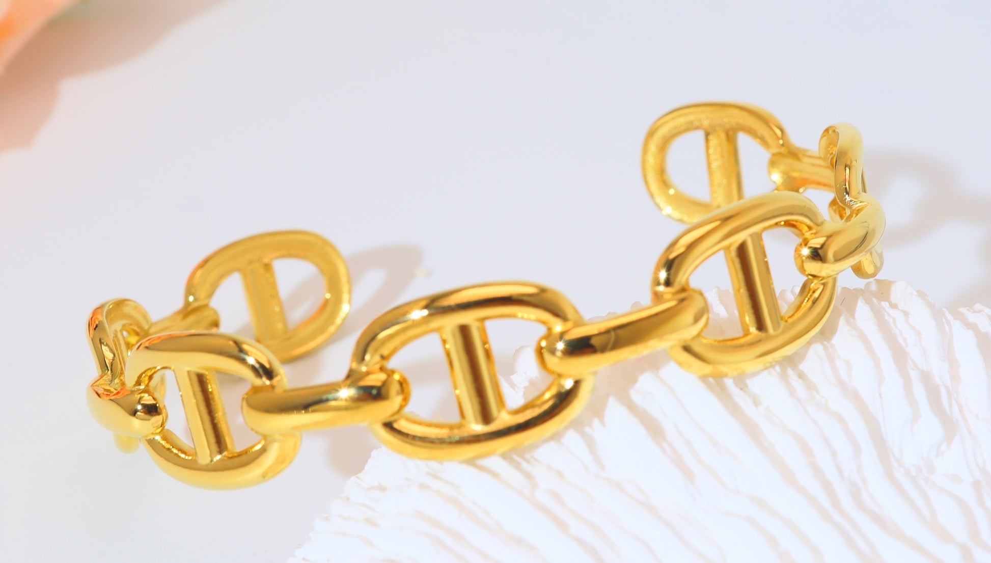 Bracelet Maillons Modernes-Acier inoxydable doré et argenté