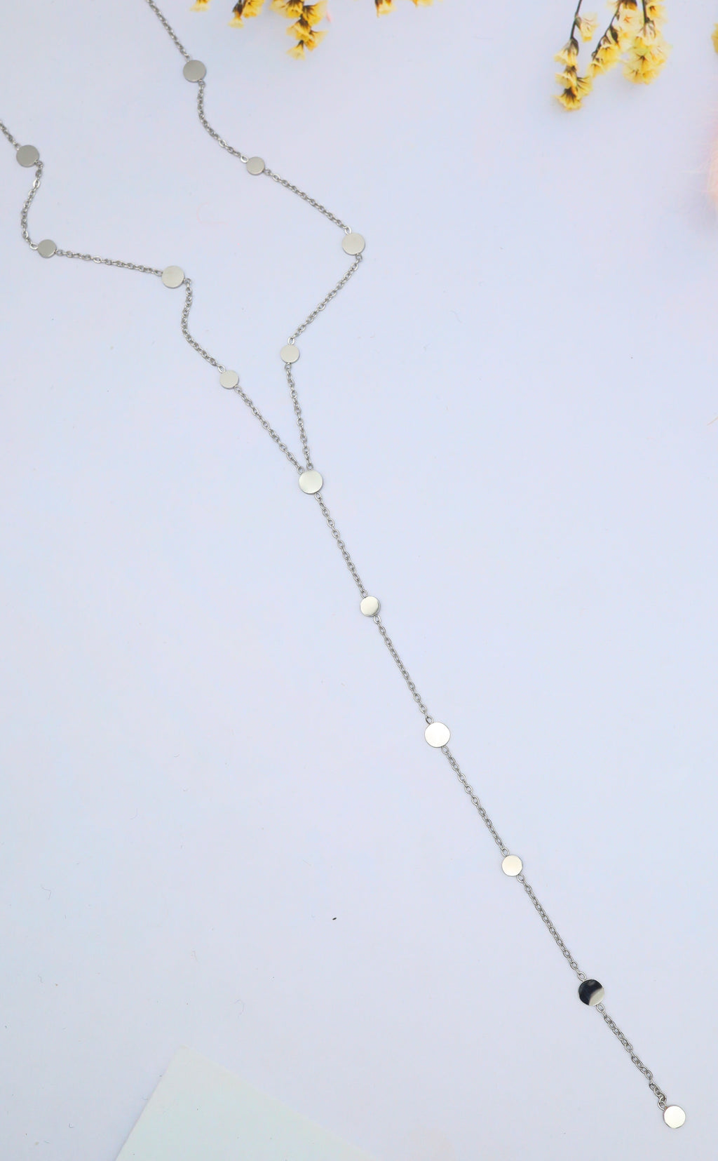 Collier Y Pastilles – Acier inoxydable doré