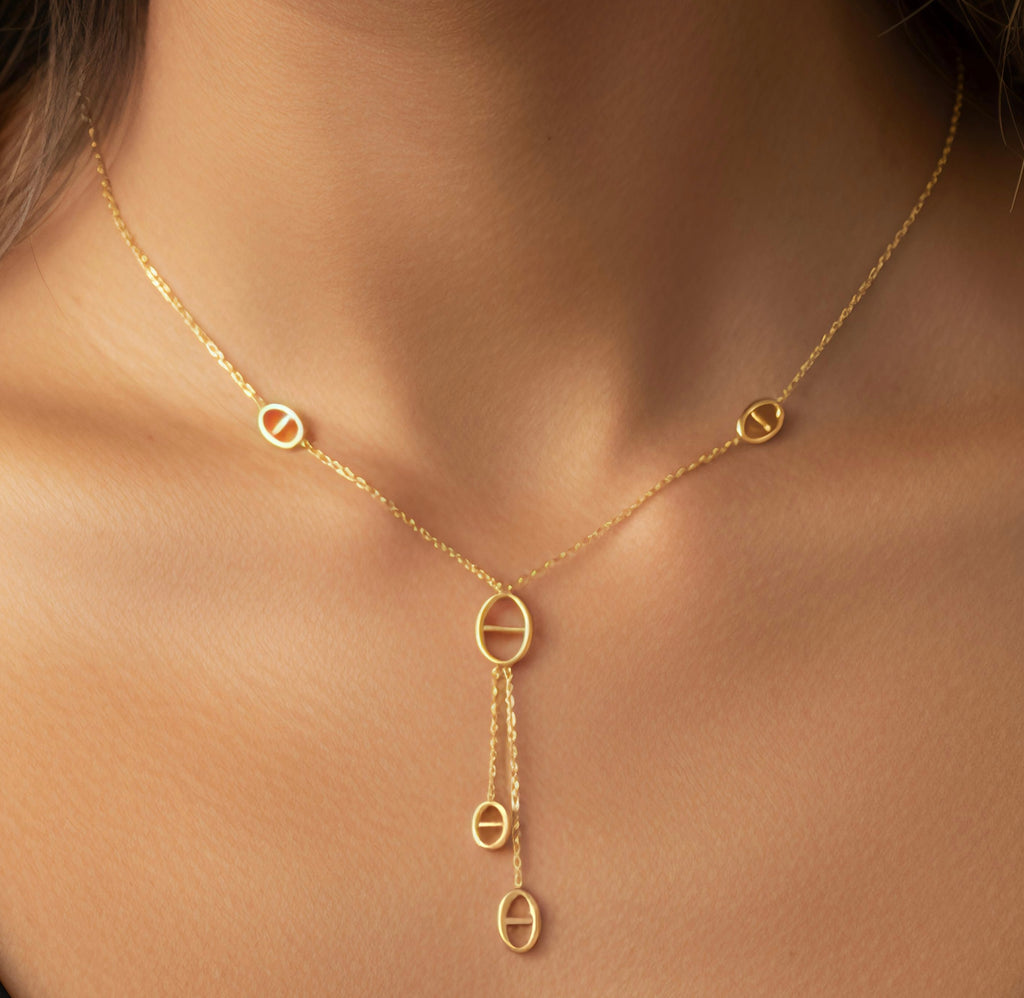 Collier Y Maillons Ovales – Acier Inoxydable