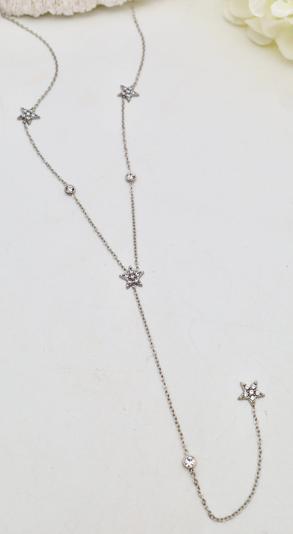 Collier Y Étoiles & Zircons – Acier inoxydable doré ou argenté