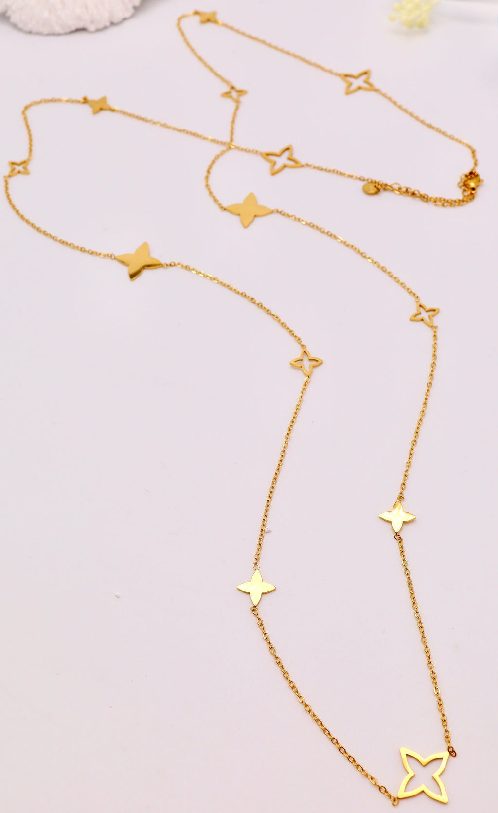 Sautoir acier inoxydable - Multi-étoiles doré & argenté
