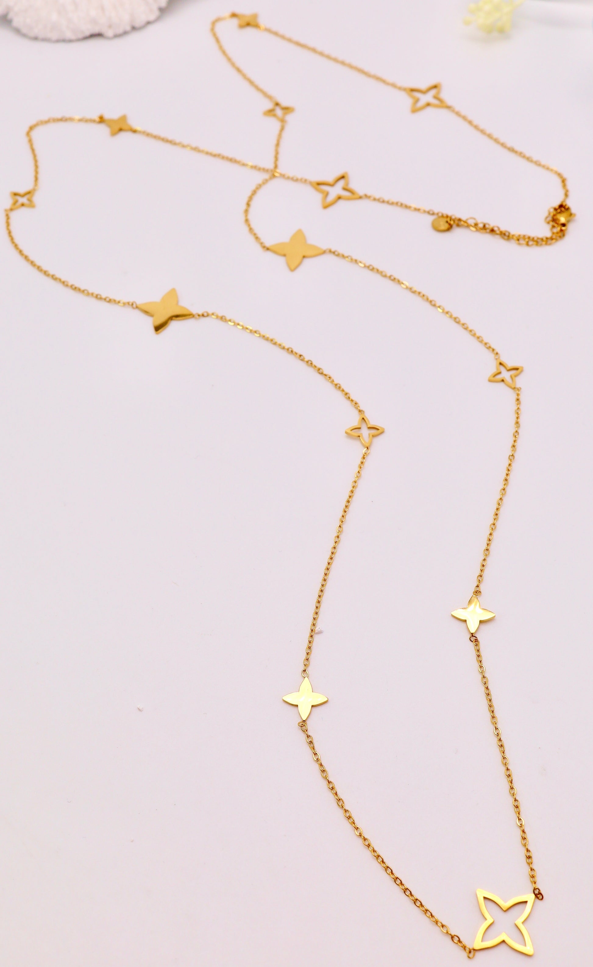 Sautoir acier inoxydable - Multi-étoiles doré & argenté