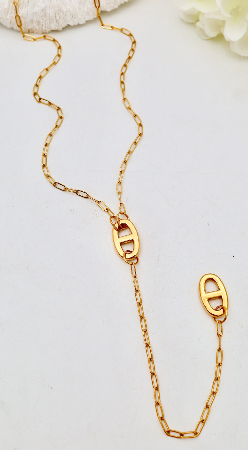 Collier Classic Forme Y à Maillons Ovales – Acier Inoxydable