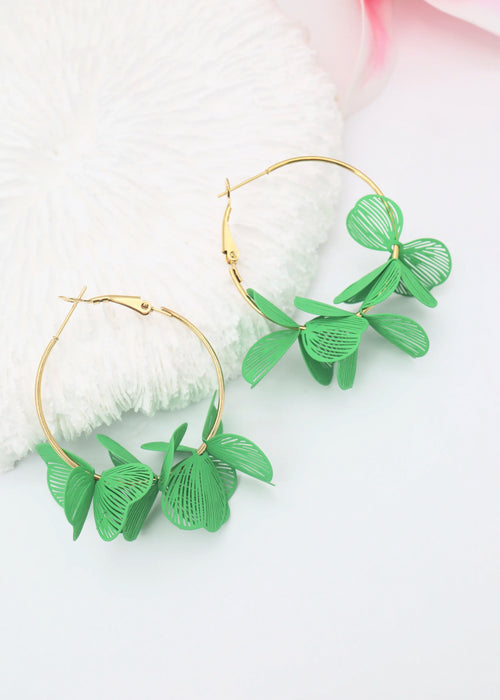 Boucles d’l’oreille fleur petit modèle coloré