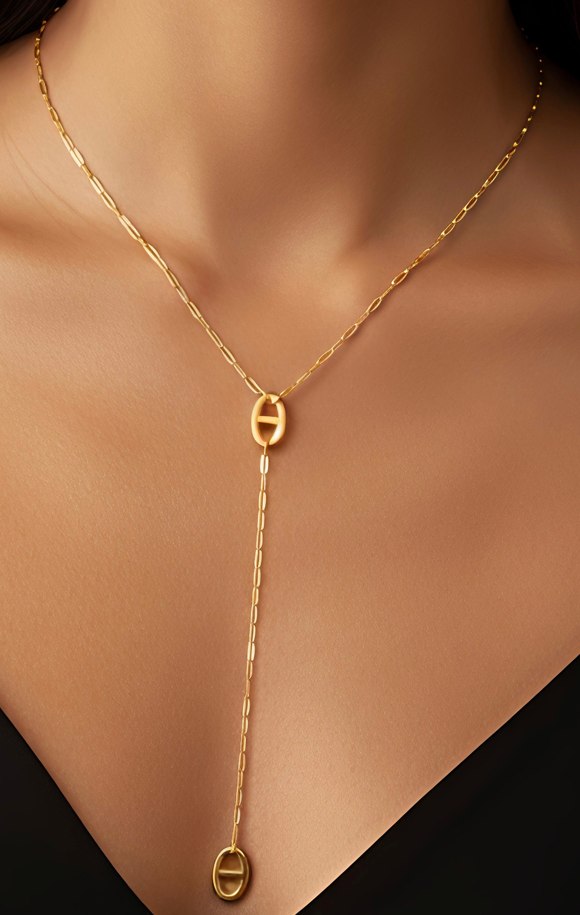 Collier Classic Forme Y à Maillons Ovales – Acier Inoxydable