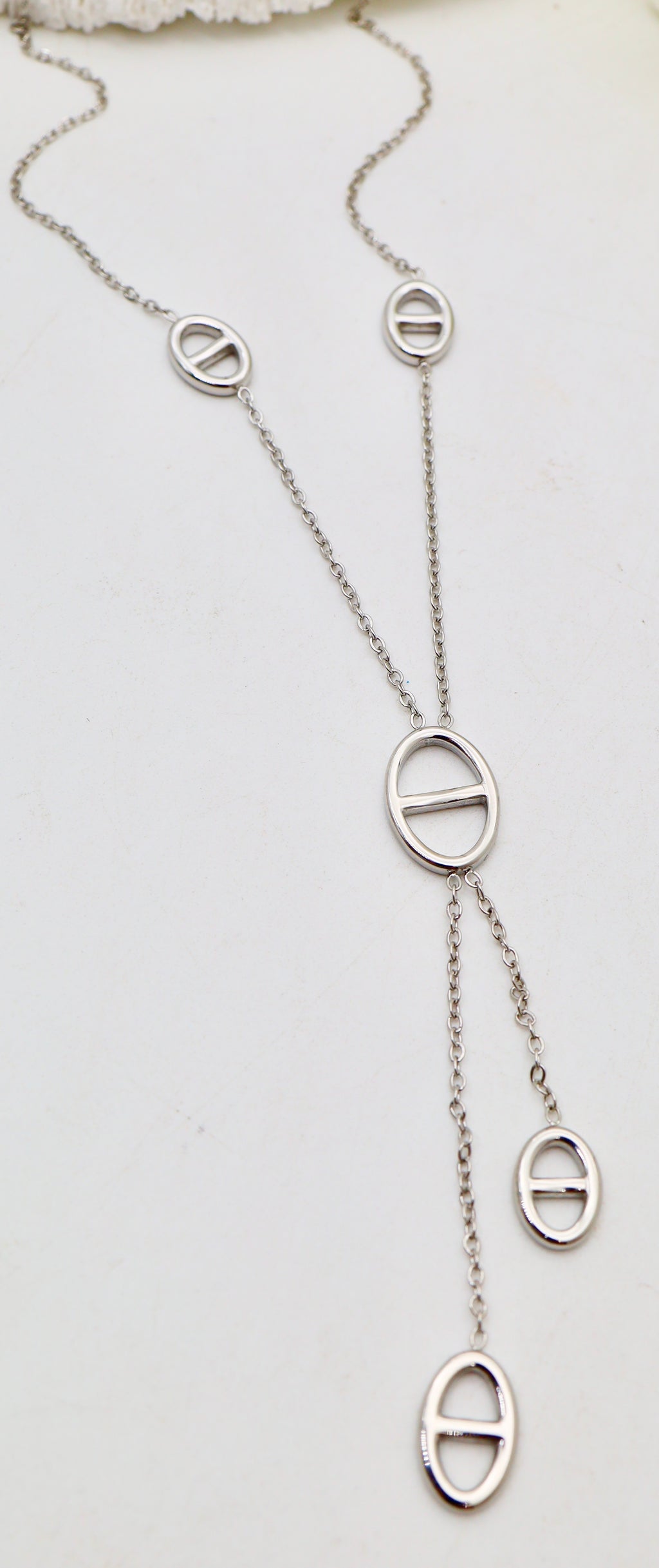 Collier Y Maillons Ovales – Acier Inoxydable