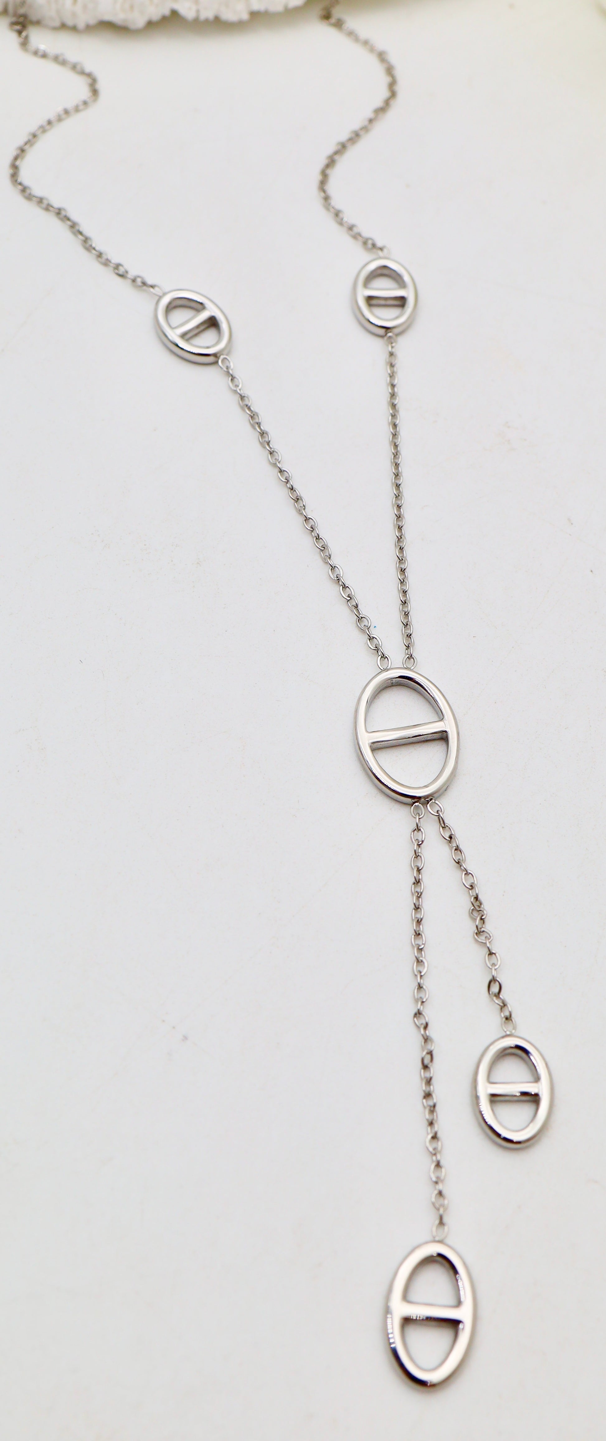 Collier Y Maillons Ovales – Acier Inoxydable