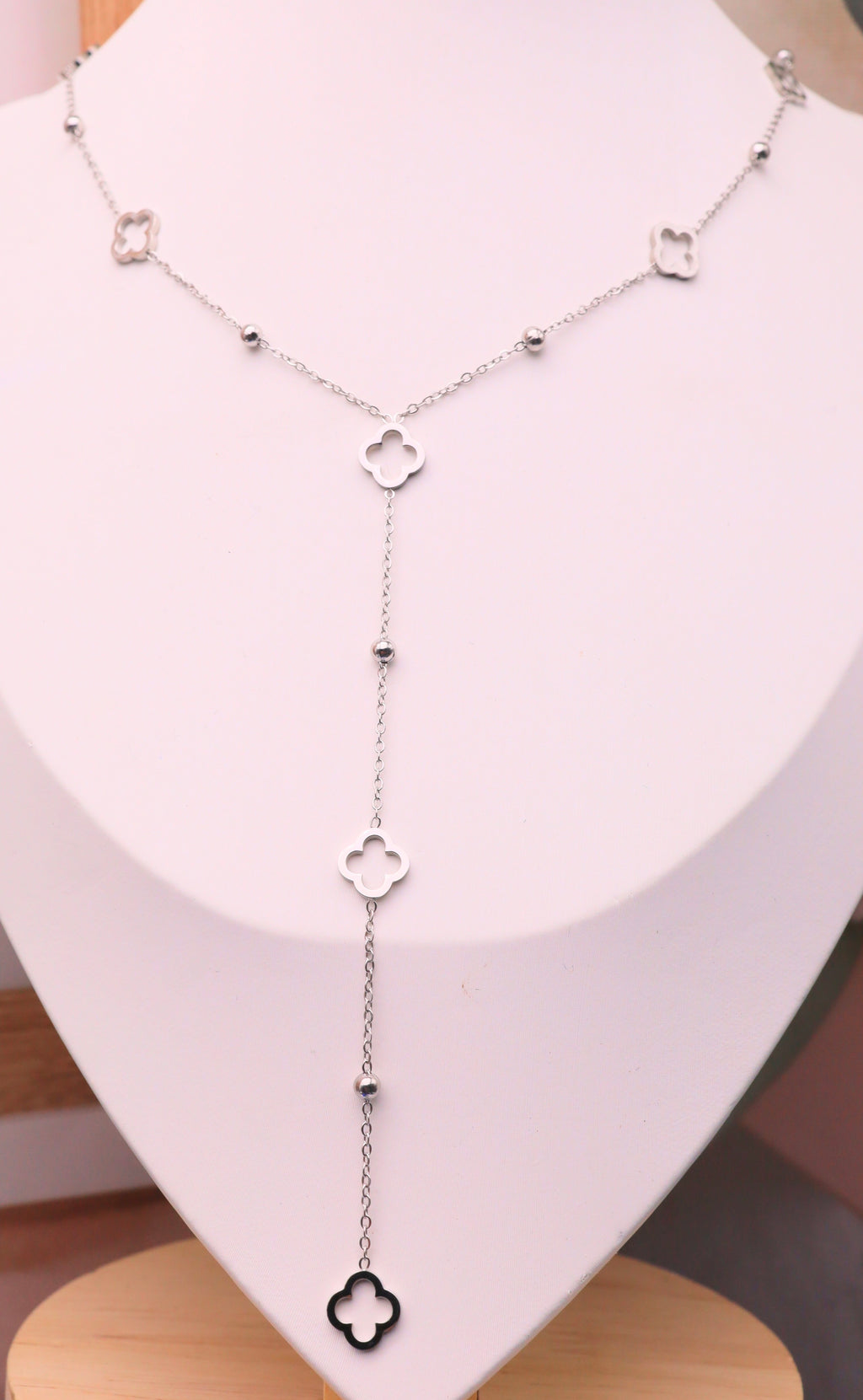 Collier Y Trèfles – Acier inoxydable doré ou argenté