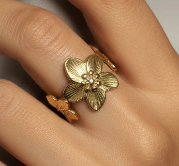 Bague fleurs tous le long