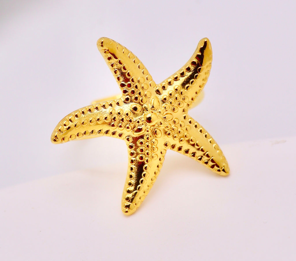 Bague Étoile de Mer – Acier Inoxydable