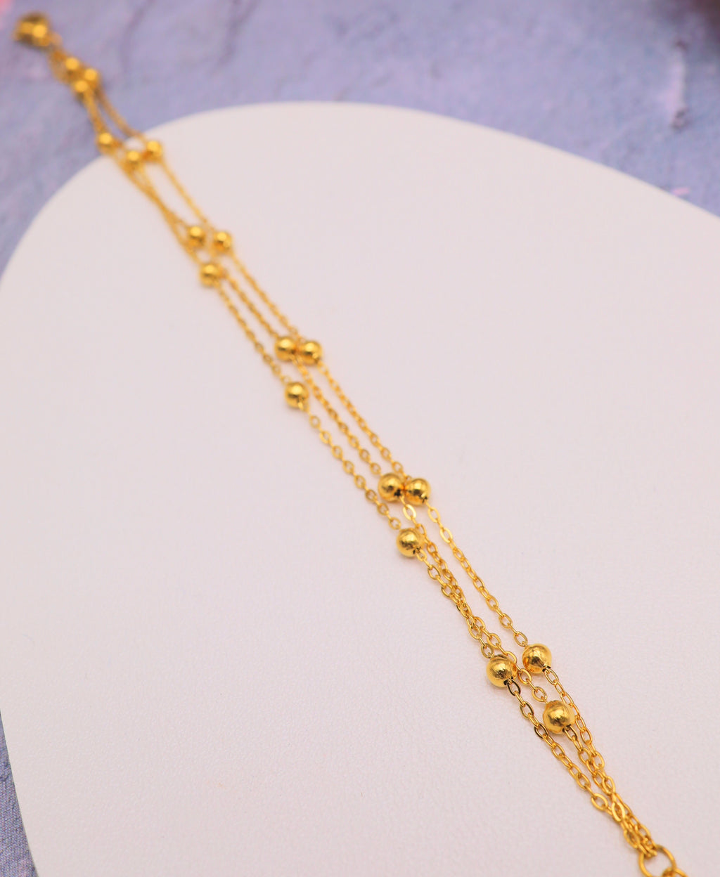 Bracelet triple rang à perles – Acier inoxydable